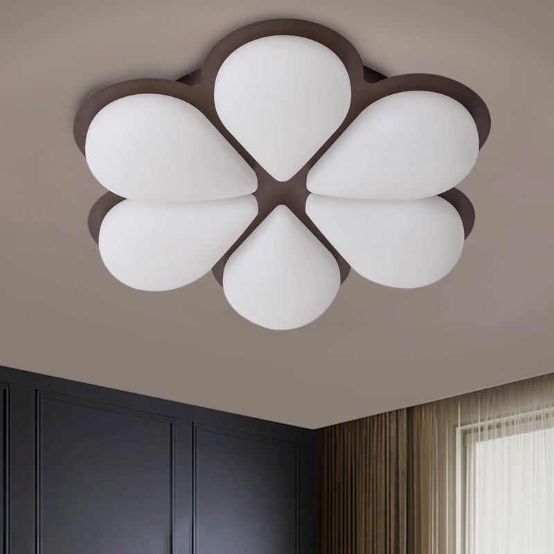 Plafonnier LED encastré pour chambre d'enfant en gris/blanc/café