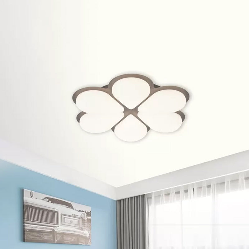 Plafonnier LED encastré pour chambre d'enfant en gris/blanc/café