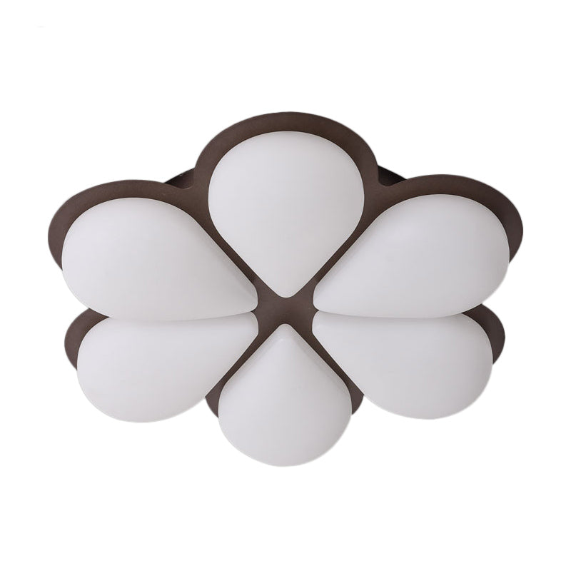 Plafonnier LED encastré pour chambre d'enfant en gris/blanc/café