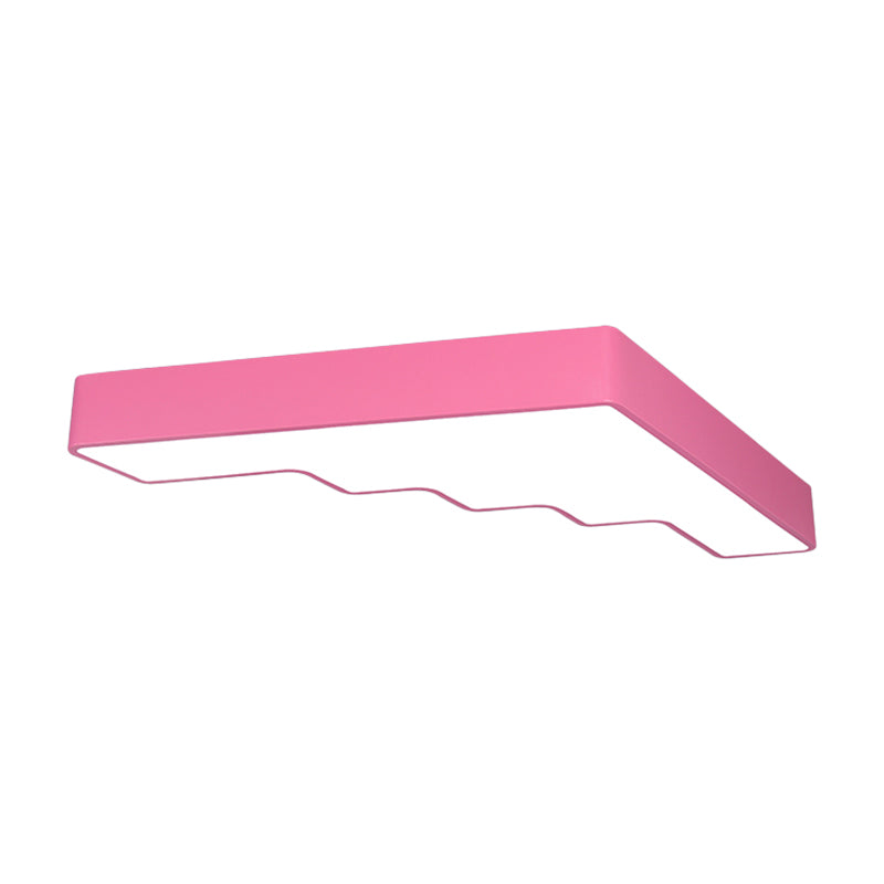 Kid's LED Acrylic Flush Mount Ceiling Lamp in Blue/Pink/Yellow with Ladder Design