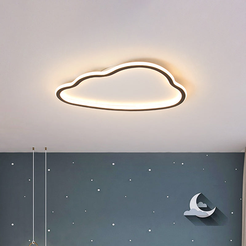 Contemporary LED Cloud Acrylic Flush Light for Bedroom, Ceiling Mounted