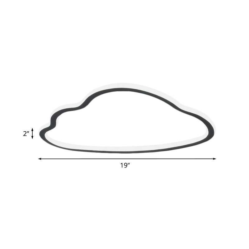 Contemporary LED Cloud Acrylic Flush Light for Bedroom, Ceiling Mounted