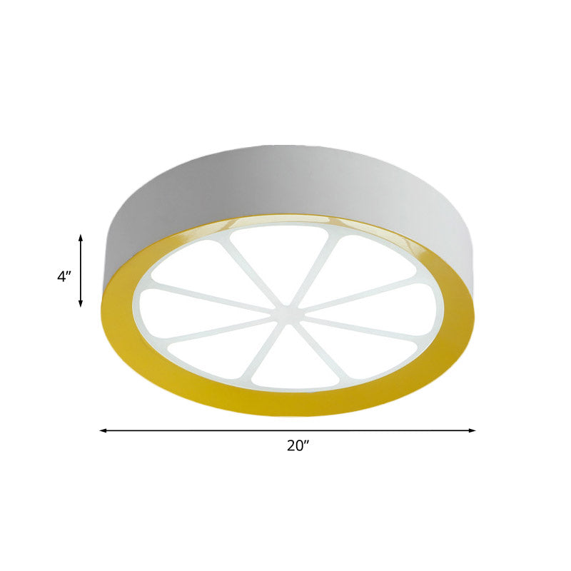 Lemon Kids Acrylic LED Flushmount Light in Warm/White Light - Ceiling Mount, White