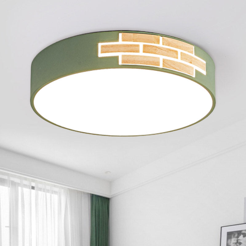 Minimalist Acrylic LED Flush Mount Lamp for Living Room- Gray/White/Pink