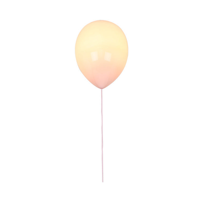 Kids Cartoon Balloon Glass Flush Mount Ceiling Light Fixture For Bedroom Pink / 6