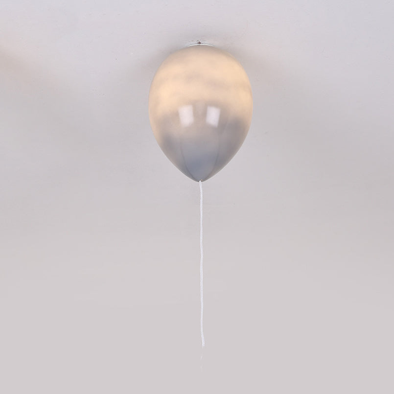 Kid's Cartoon Balloon Glass Flush Mount Ceiling Light Fixture for Bedroom