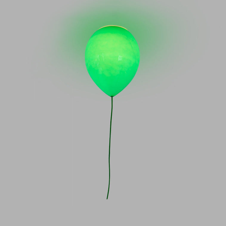 Kid's Cartoon Balloon Glass Flush Mount Ceiling Light Fixture for Bedroom