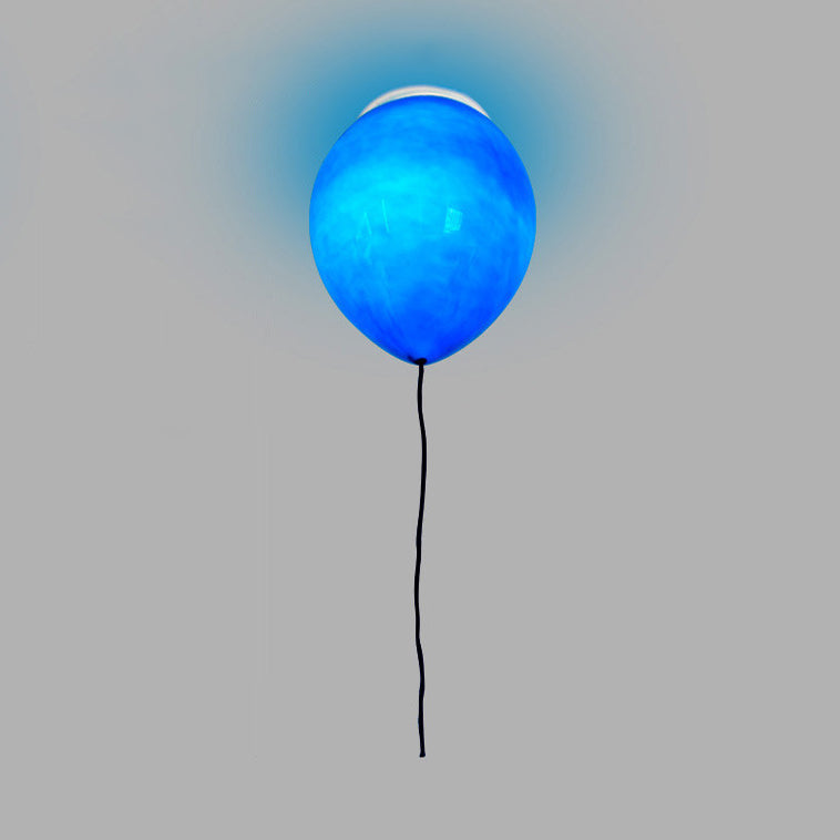 Kid's Cartoon Balloon Glass Flush Mount Ceiling Light Fixture for Bedroom