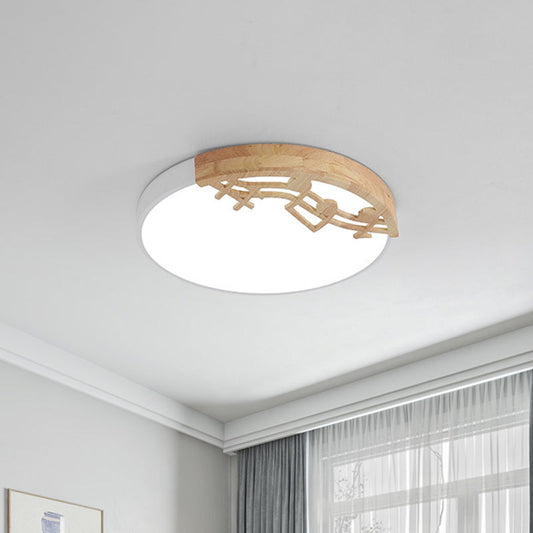Modern LED Ceiling Lamp with Acrylic Shade: Green/White/Gray Round Flush Light for Bedroom