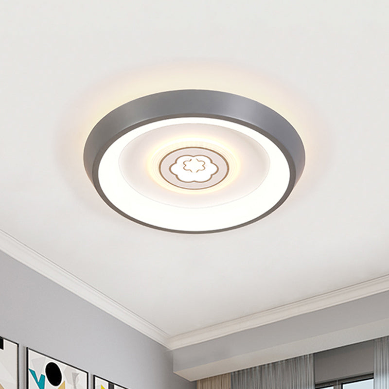 Ultrathin Ceiling Flush Light for Kids Bedroom - Acrylic LED Lamp in White with Cute Cartoon Design (Flower/Moon/Fish)