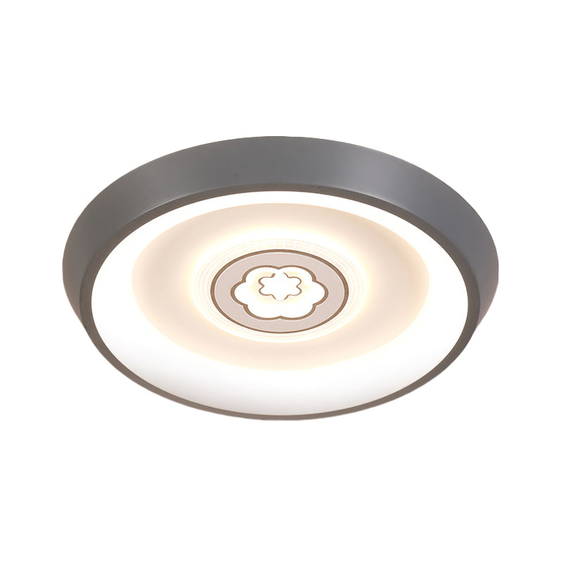 Ultrathin Ceiling Flush Light for Kids Bedroom - Acrylic LED Lamp in White with Cute Cartoon Design (Flower/Moon/Fish)