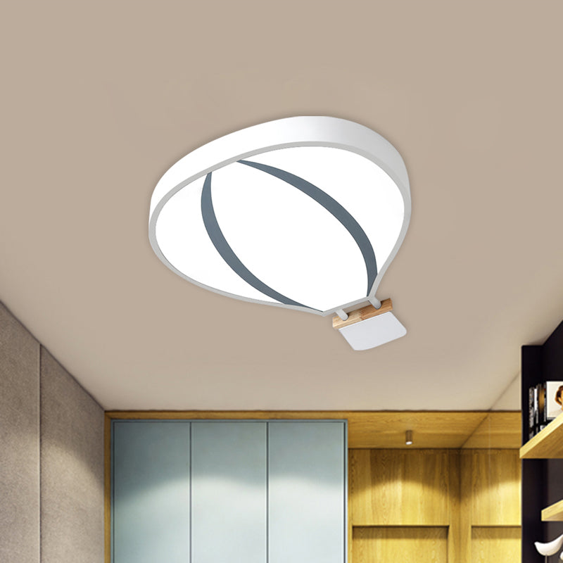 Nordic LED Acrylic Hot Air Balloon Flush Light for Child Bedroom in 3 Stylish Colors