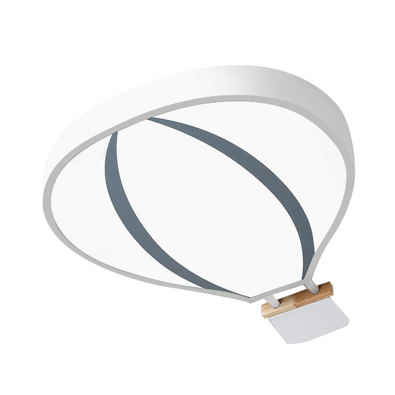 Nordic LED Acrylic Hot Air Balloon Flush Light for Child Bedroom in 3 Stylish Colors