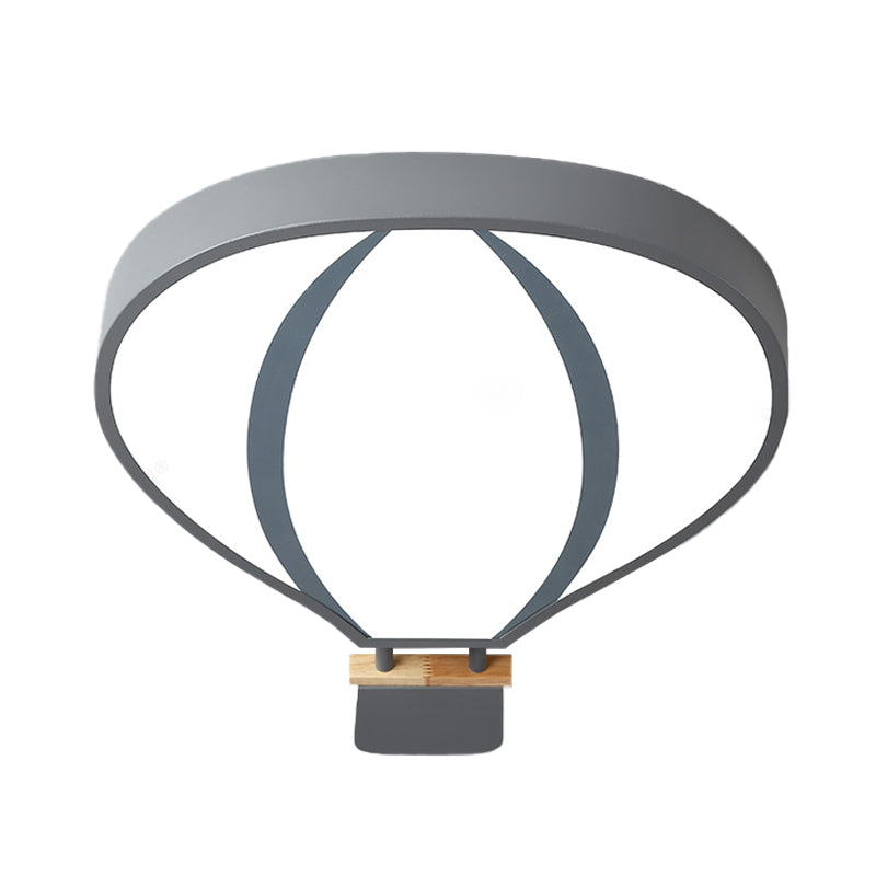 Nordic LED Acrylic Hot Air Balloon Flush Light for Child Bedroom in 3 Stylish Colors