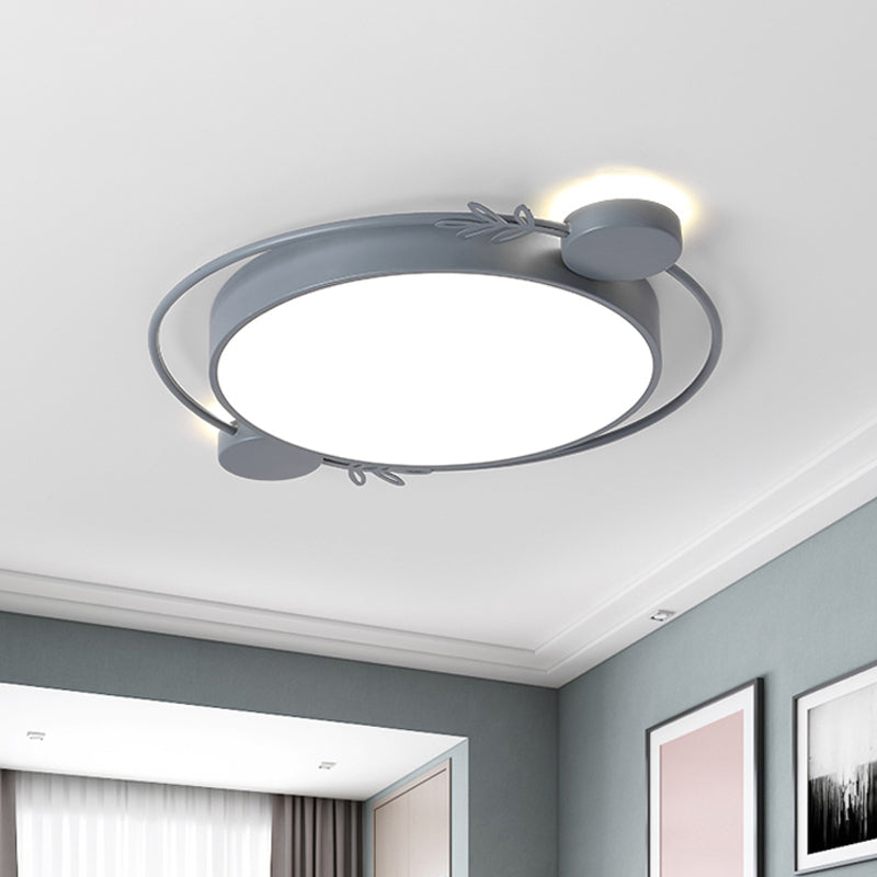 Modern LED Twig Round Iron Flush Mount Ceiling Light