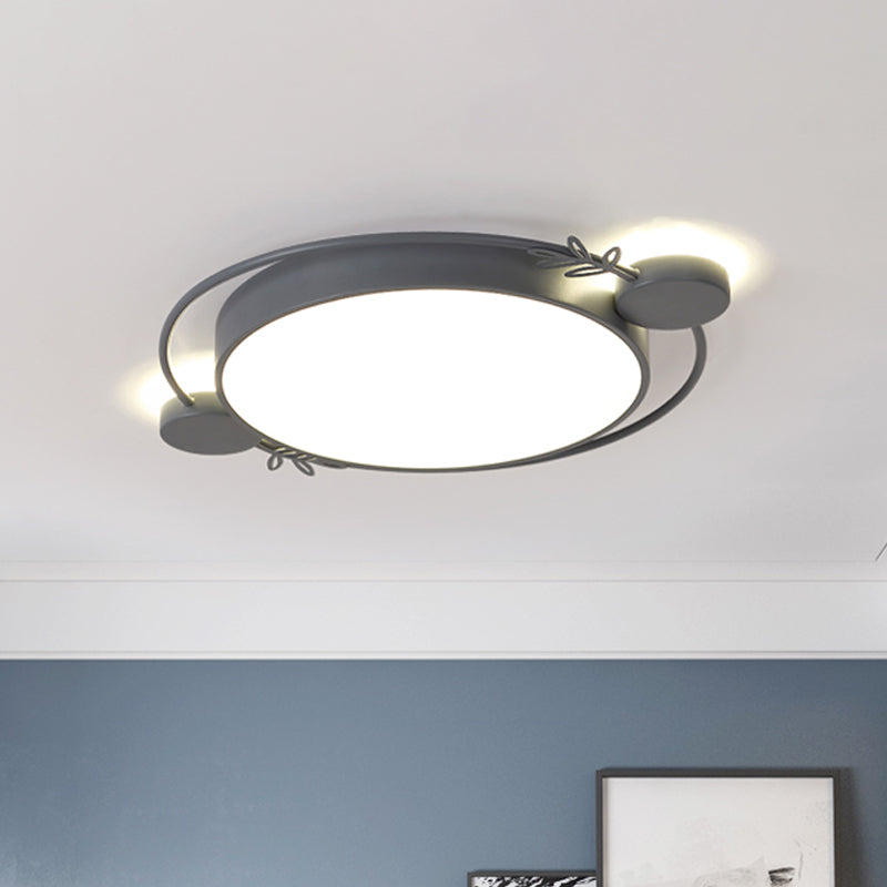 Modern LED Twig Round Iron Flush Mount Ceiling Light