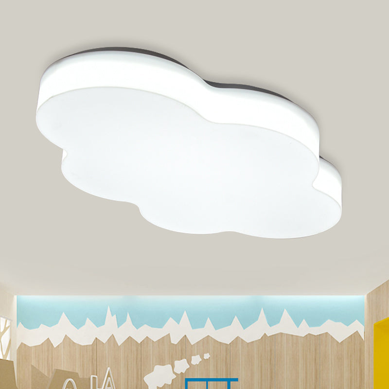 Plafonnier LED en forme de nuage pour chambre d'enfant en acrylique, design encastré, blanc/rouge/jaune