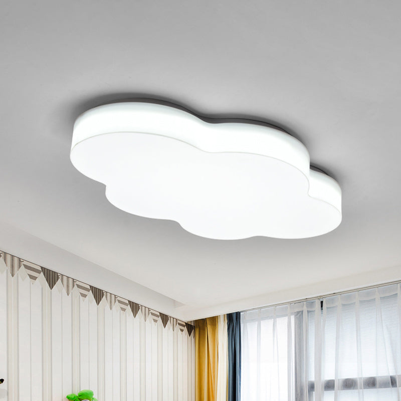 Plafonnier LED en forme de nuage pour chambre d'enfant en acrylique, design encastré, blanc/rouge/jaune