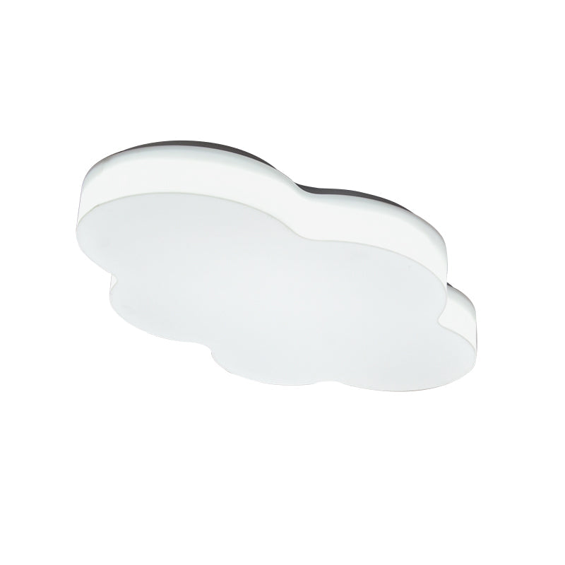 Plafonnier LED en forme de nuage pour chambre d'enfant en acrylique, design encastré, blanc/rouge/jaune