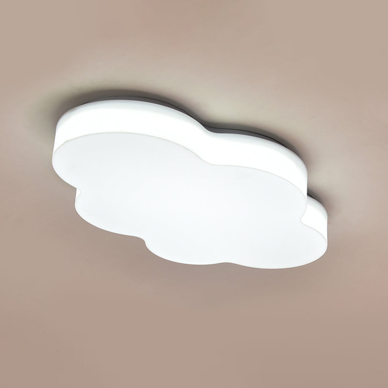 Plafonnier LED en forme de nuage pour chambre d'enfant en acrylique, design encastré, blanc/rouge/jaune