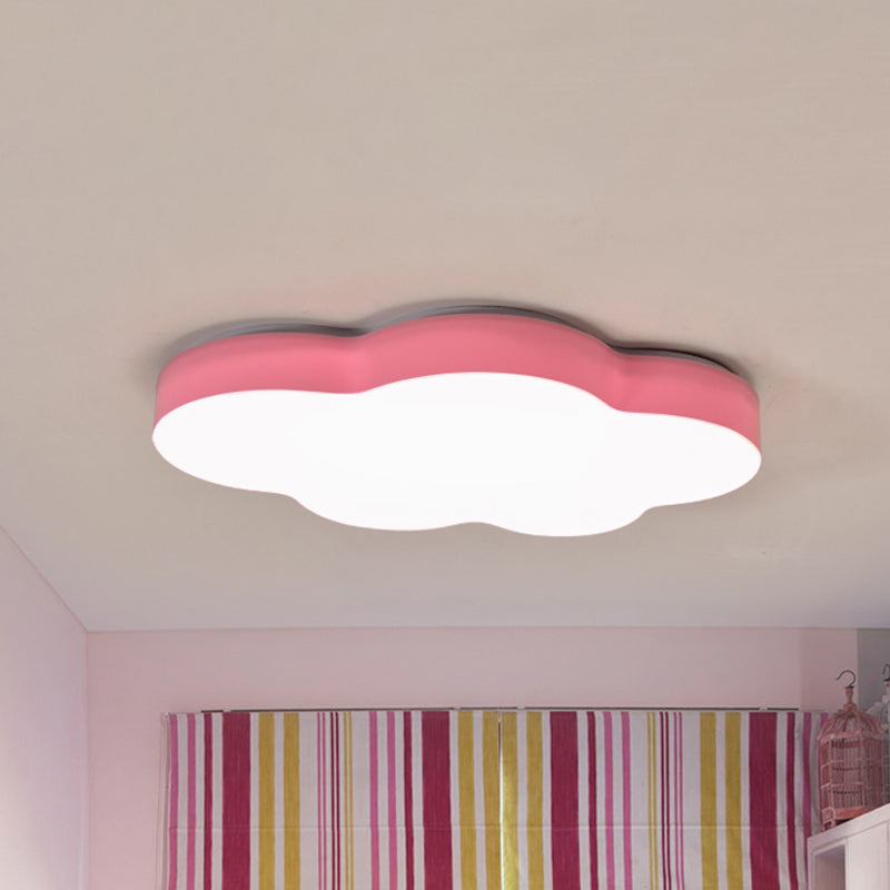 Plafonnier LED en forme de nuage pour chambre d'enfant en acrylique, design encastré, blanc/rouge/jaune