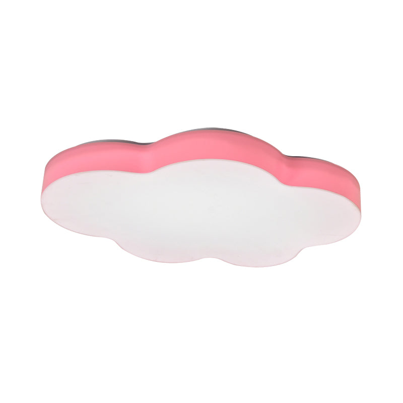 Plafonnier LED en forme de nuage pour chambre d'enfant en acrylique, design encastré, blanc/rouge/jaune