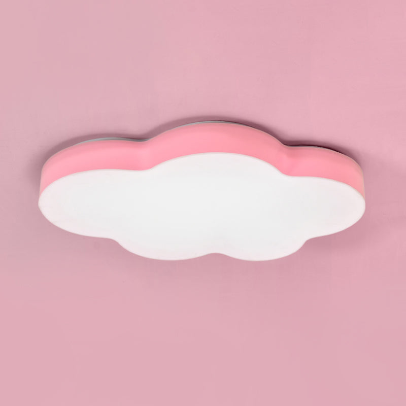 Plafonnier LED en forme de nuage pour chambre d'enfant en acrylique, design encastré, blanc/rouge/jaune