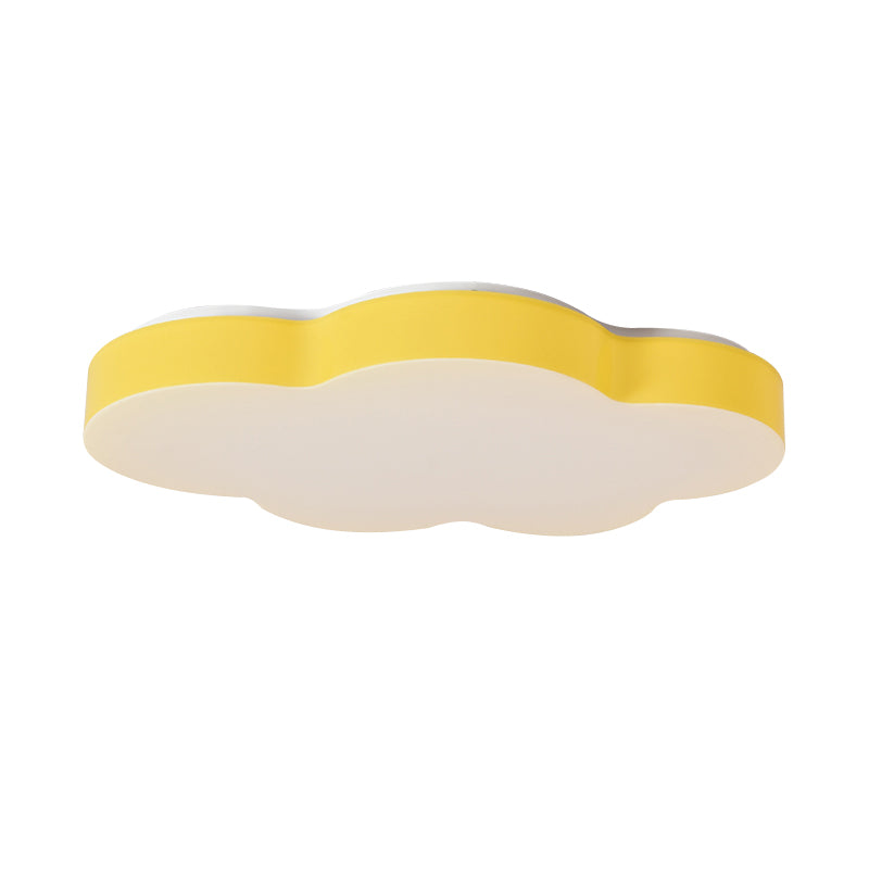 Plafonnier LED en forme de nuage pour chambre d'enfant en acrylique, design encastré, blanc/rouge/jaune