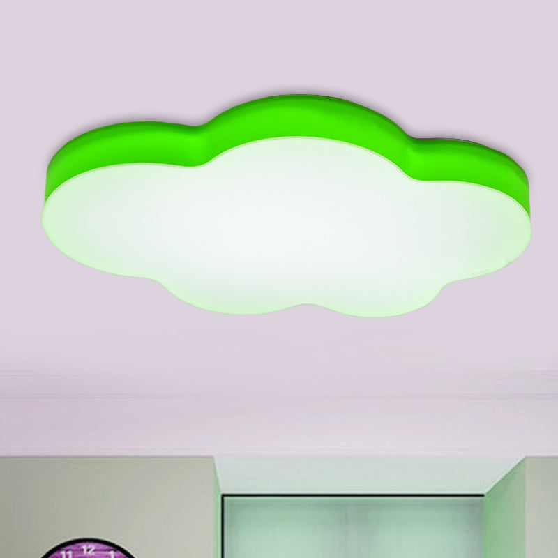 Plafonnier LED en forme de nuage pour chambre d'enfant en acrylique, design encastré, blanc/rouge/jaune