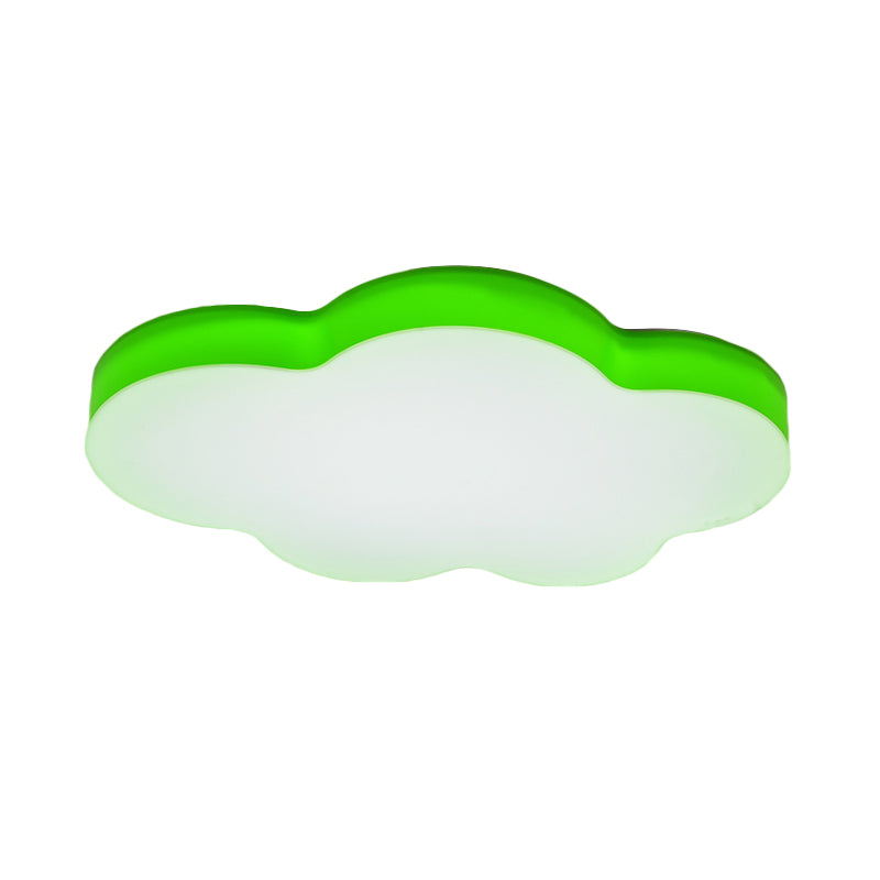 Plafonnier LED en forme de nuage pour chambre d'enfant en acrylique, design encastré, blanc/rouge/jaune