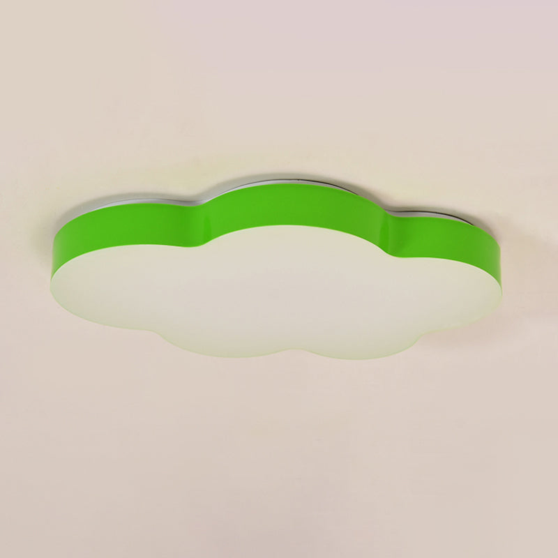 Plafonnier LED en forme de nuage pour chambre d'enfant en acrylique, design encastré, blanc/rouge/jaune