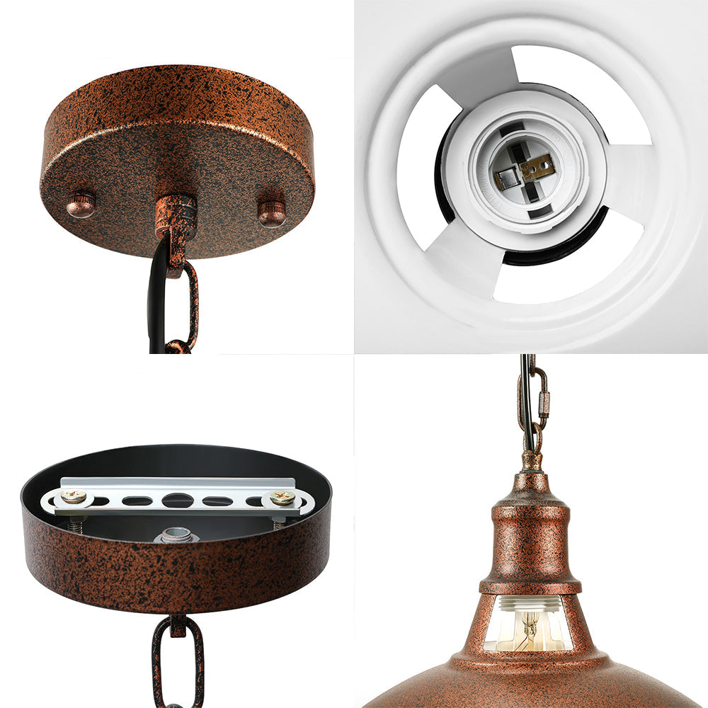 Rustic Barn Pendant Light With Adjustable Chain - Perfect For Kitchen And Stylish Interiors