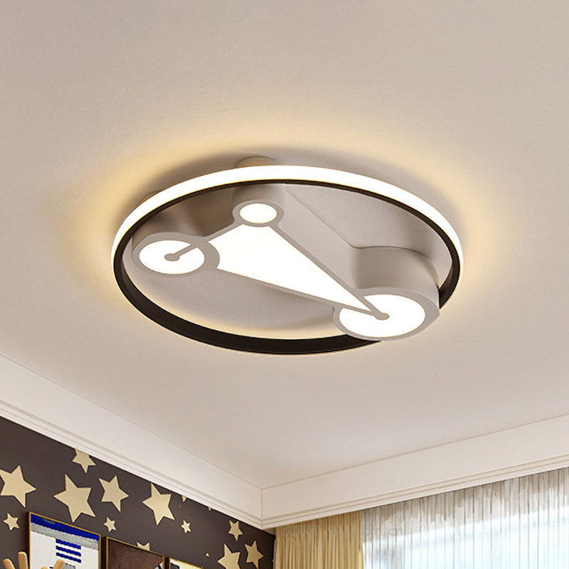 Kids Led Ceiling Lamp In Acrylic Geometry Design - White/Pink/Blue White
