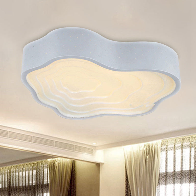 Modern LED Metal Ceiling Mounted Fixture with Cloud Shape in Warm/White Light for Bedroom