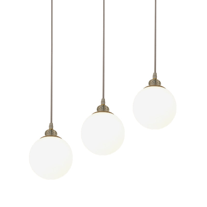 Contemporary Waterdrop Pendant Lamp with Dual-toned Glass Shades - 3 Bulbs Included