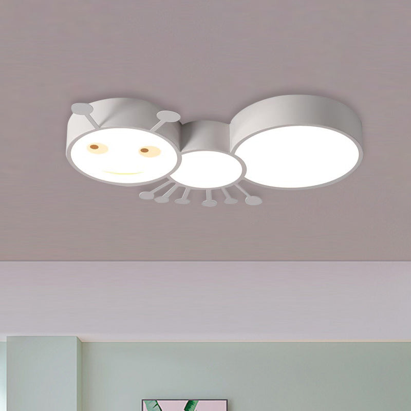 Kid's Room Macaroon Themed LED Ceiling Light Fixture in White/Pink/Blue