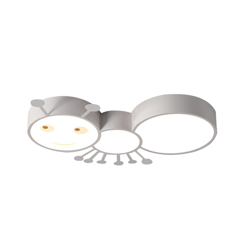 Kid's Room Macaroon Themed LED Ceiling Light Fixture in White/Pink/Blue