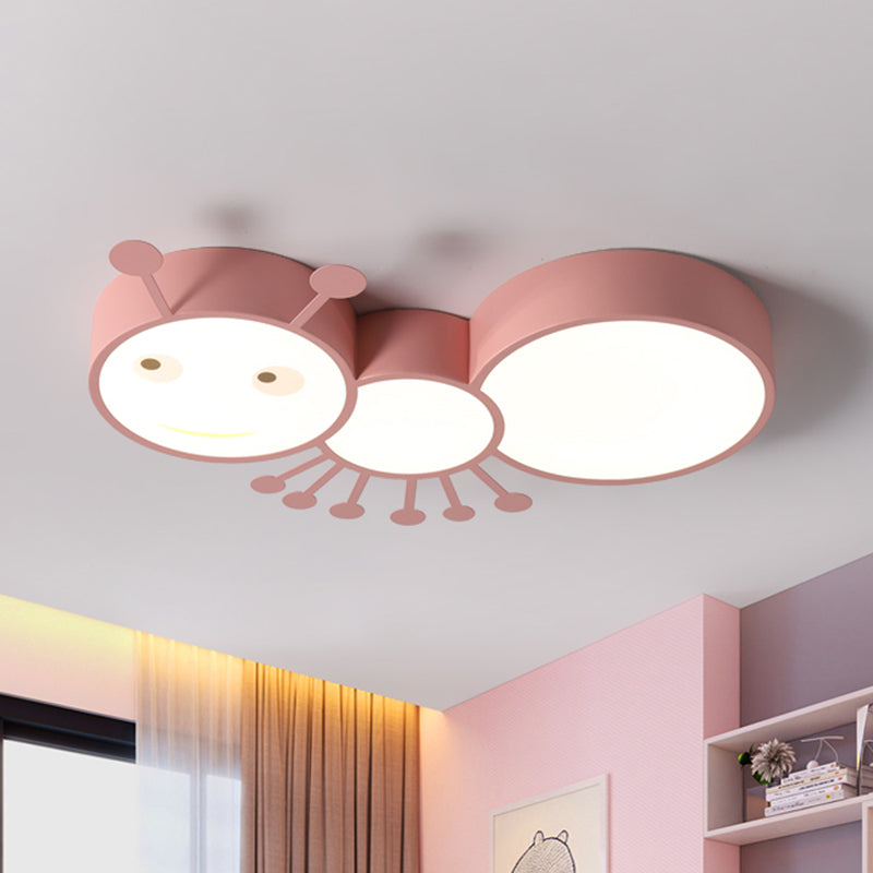 Kid's Room Macaroon Themed LED Ceiling Light Fixture in White/Pink/Blue