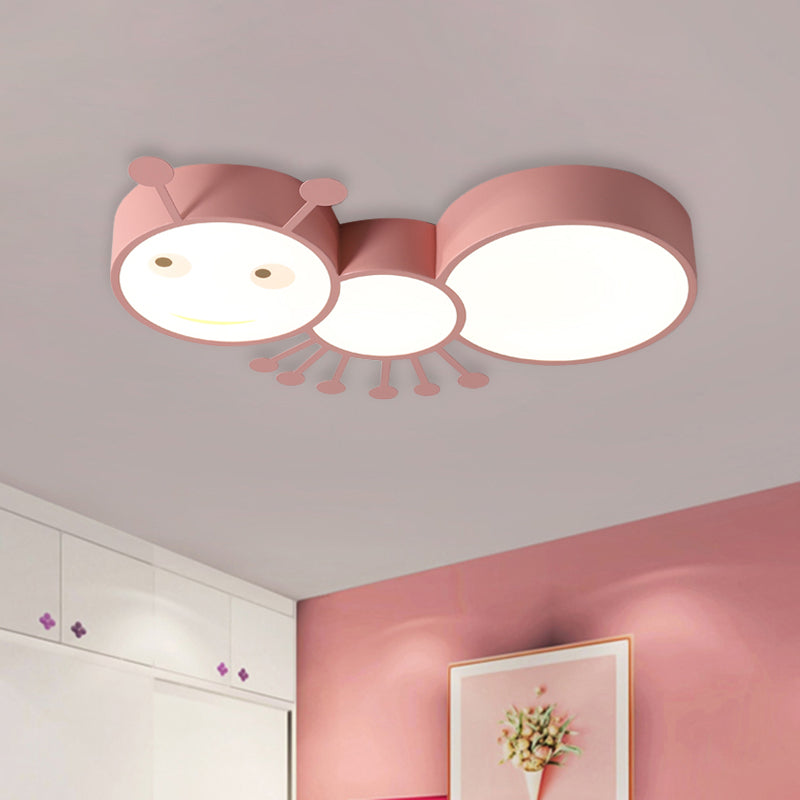 Kid's Room Macaroon Themed LED Ceiling Light Fixture in White/Pink/Blue