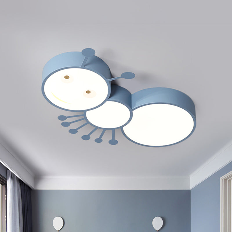 Kid's Room Macaroon Themed LED Ceiling Light Fixture in White/Pink/Blue