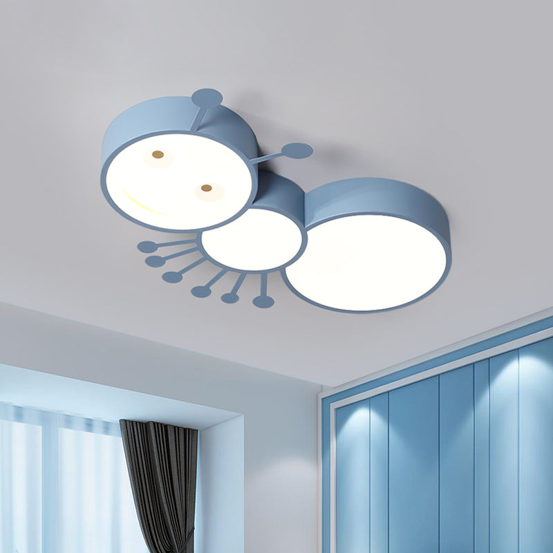 Kid's Room Macaroon Themed LED Ceiling Light Fixture in White/Pink/Blue