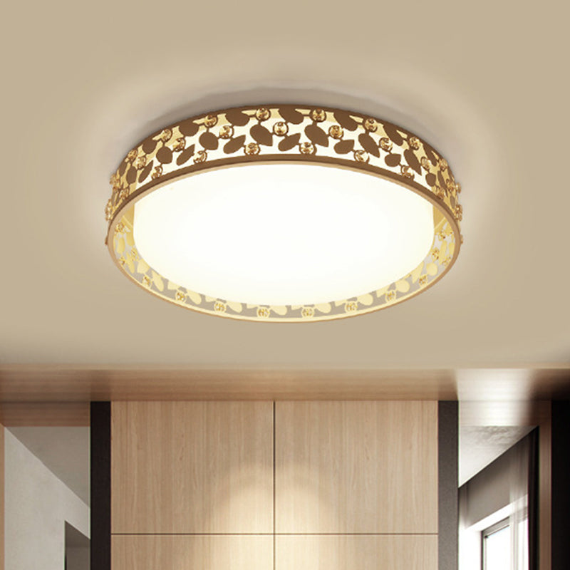 Gold LED Flush mount lamp with Acrylic Shade