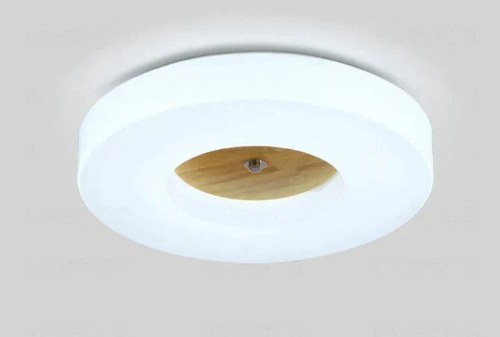 Plafonnier rond en bois massif simple et créatif pour la maison