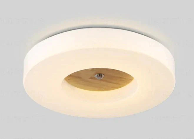 Plafonnier rond en bois massif simple et créatif pour la maison