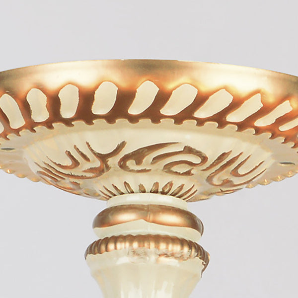 Vintage Multi Light Ceiling Lamp With Bowl Hanging Chandelier And Shelly Shade - Ideal For Living