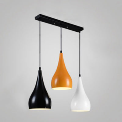 Teardrop Pendant Lamp - Stylish Metallic Ceiling Light for Dining Table