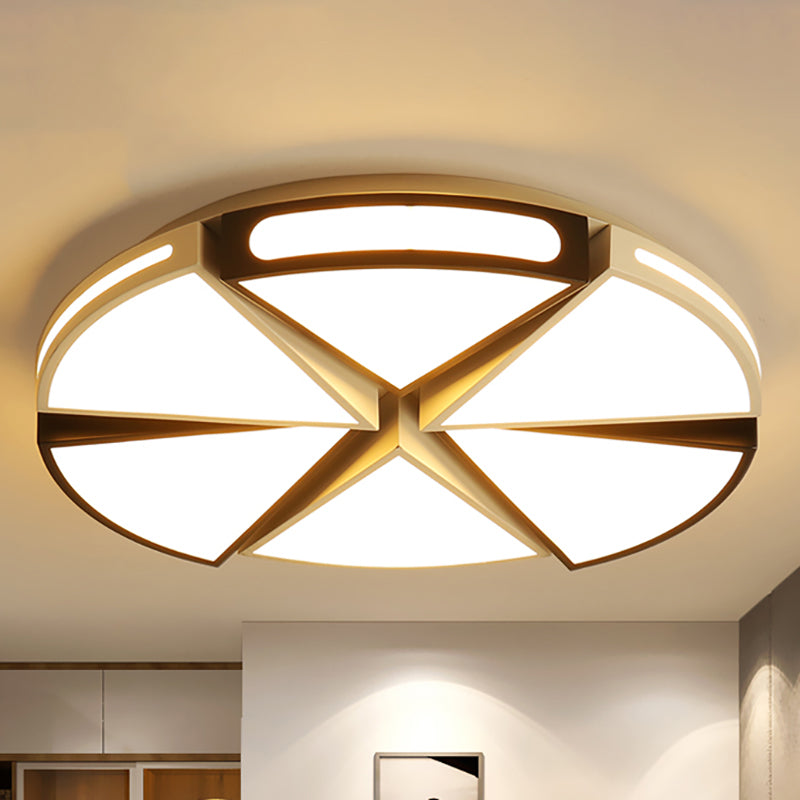 Minimalist Acrylic Triangle Flush Light with Warm/White Light LED