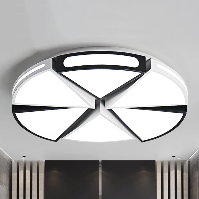 Minimalist Acrylic Triangle Flush Light with Warm/White Light LED