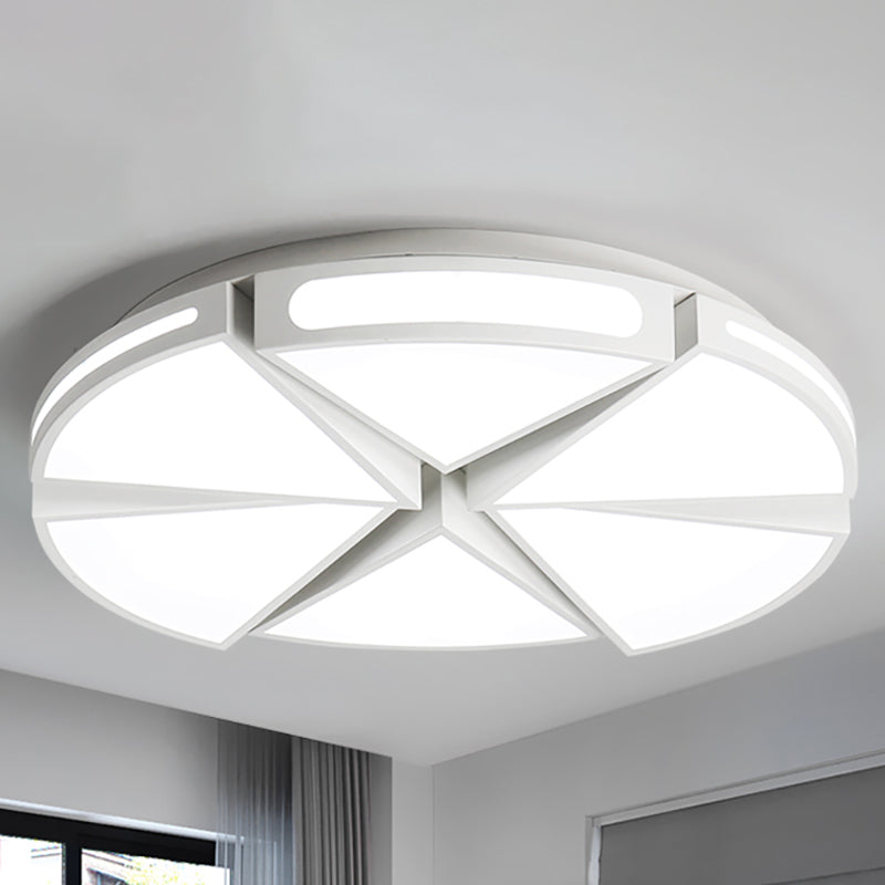 Minimalist Acrylic Triangle Flush Light with Warm/White Light LED