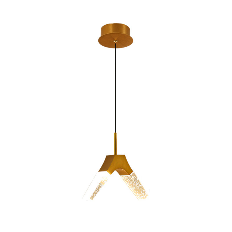Minimalist Crystal Glass LED Gold Pendant Light - Orb/Teardrop/Arc Shape